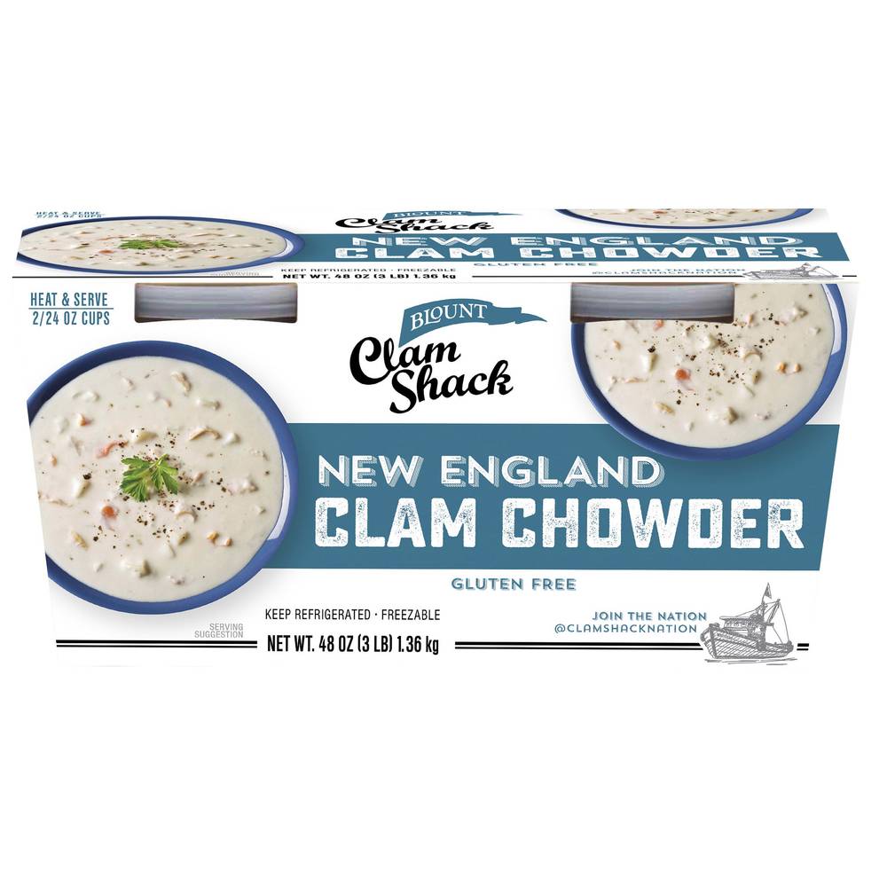 Clam Shack New England Clam Chowder, 24 Oz, 2-count