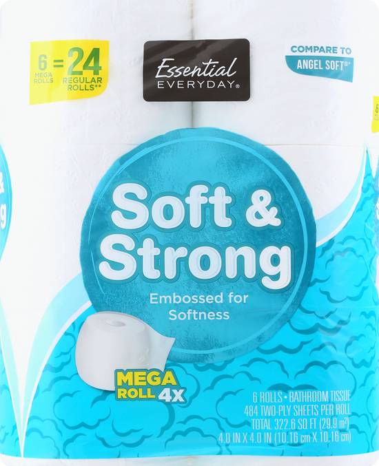 Essential Everyday Soft & Strong Bathroom Tissue (6 ct)