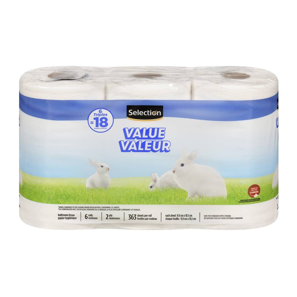 Selection 363sheets Triple 2ply Bathroom Tissue