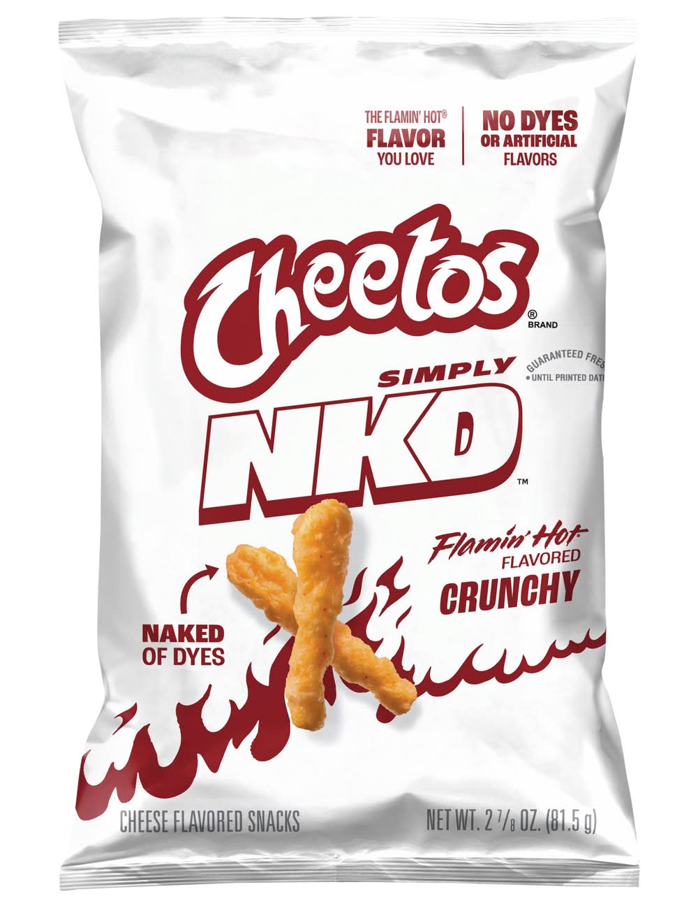 Cheetos Simply Nkd Crunchy Cheese Flavored Snacks, Flamin' Hot (2.87 oz)
