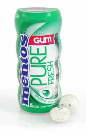 Mentos Pure Fresh Sugar-Free Spearmint Flavor Chewing Gum