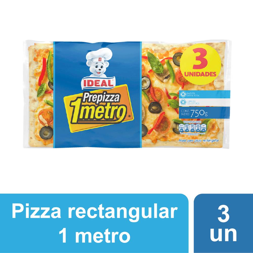 Ideal · Prepizza masa rectangular 1 metro (750 g)