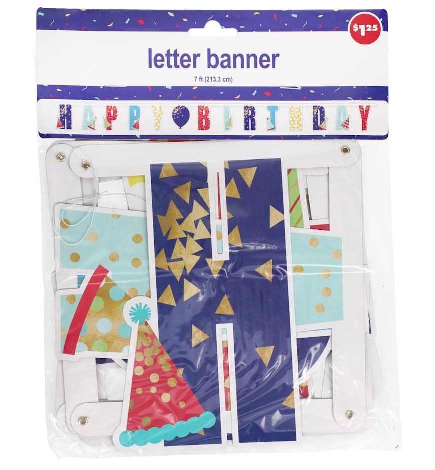 Happy Birthday Letter Banners, 7 ft
