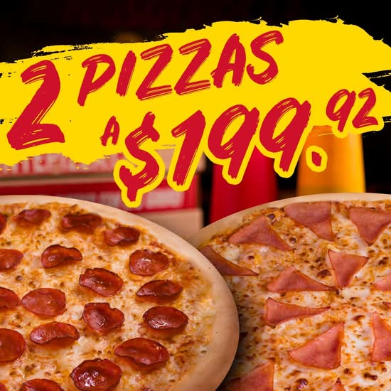 2 Pizzas por Precio ESPECIAL 🤩🍕👌