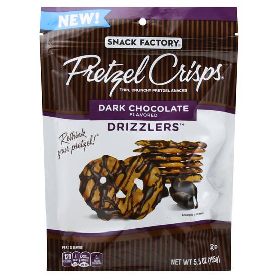 Pretzel Crisps Dark Chocolate Flavored Drizzlers