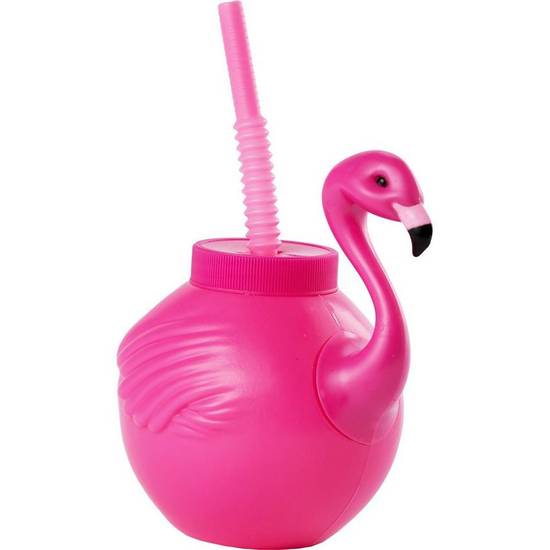 Amscan Flamingo Sippy Cup (18oz plastic bottle)