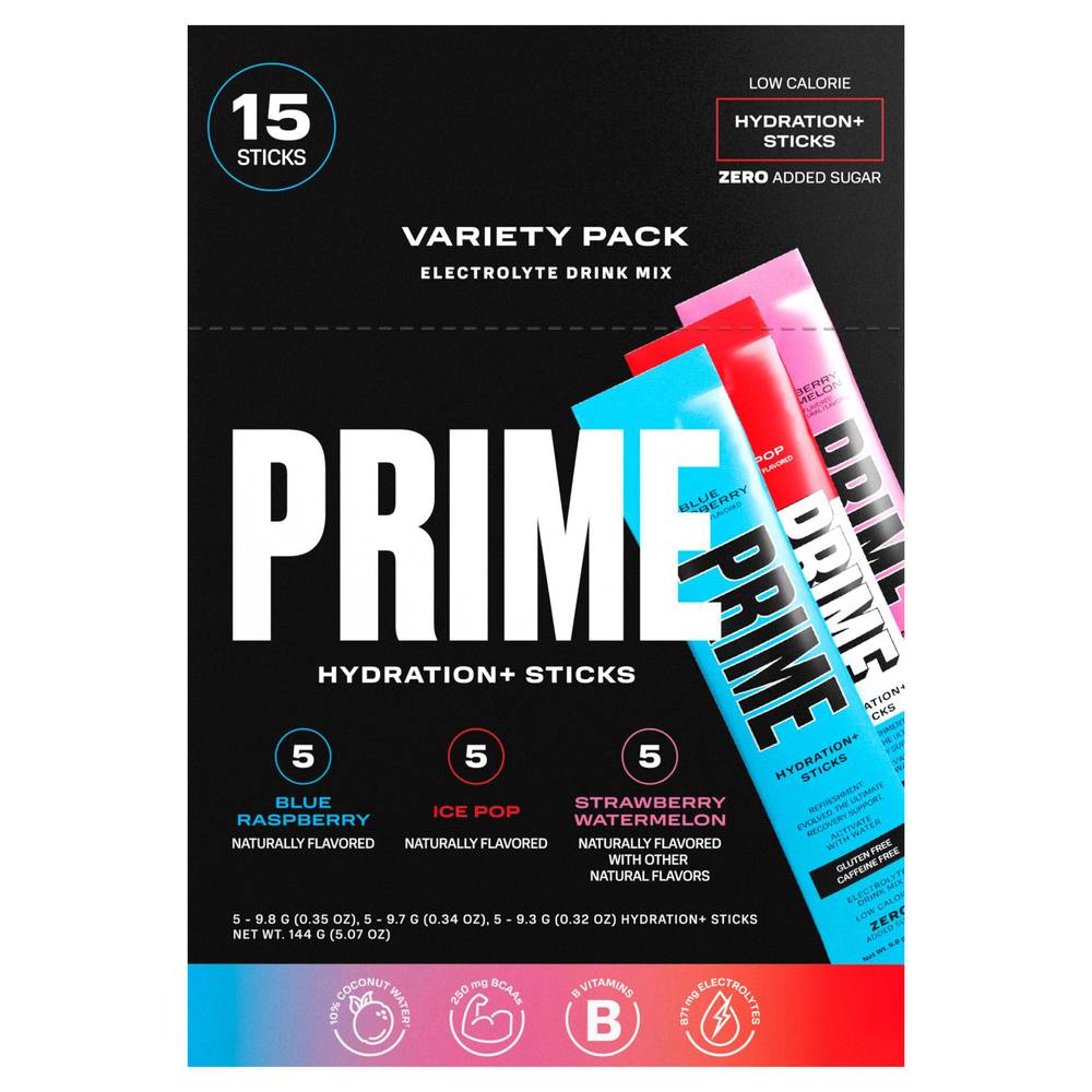 Prime Hydration Sticks (15 ct, 5.07 oz) (assorted)