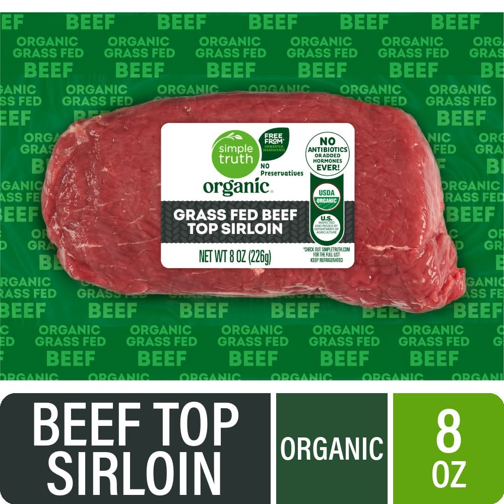 Simple Truth Organic Grass Fed Beef Top Sirloin Steak (8 oz)