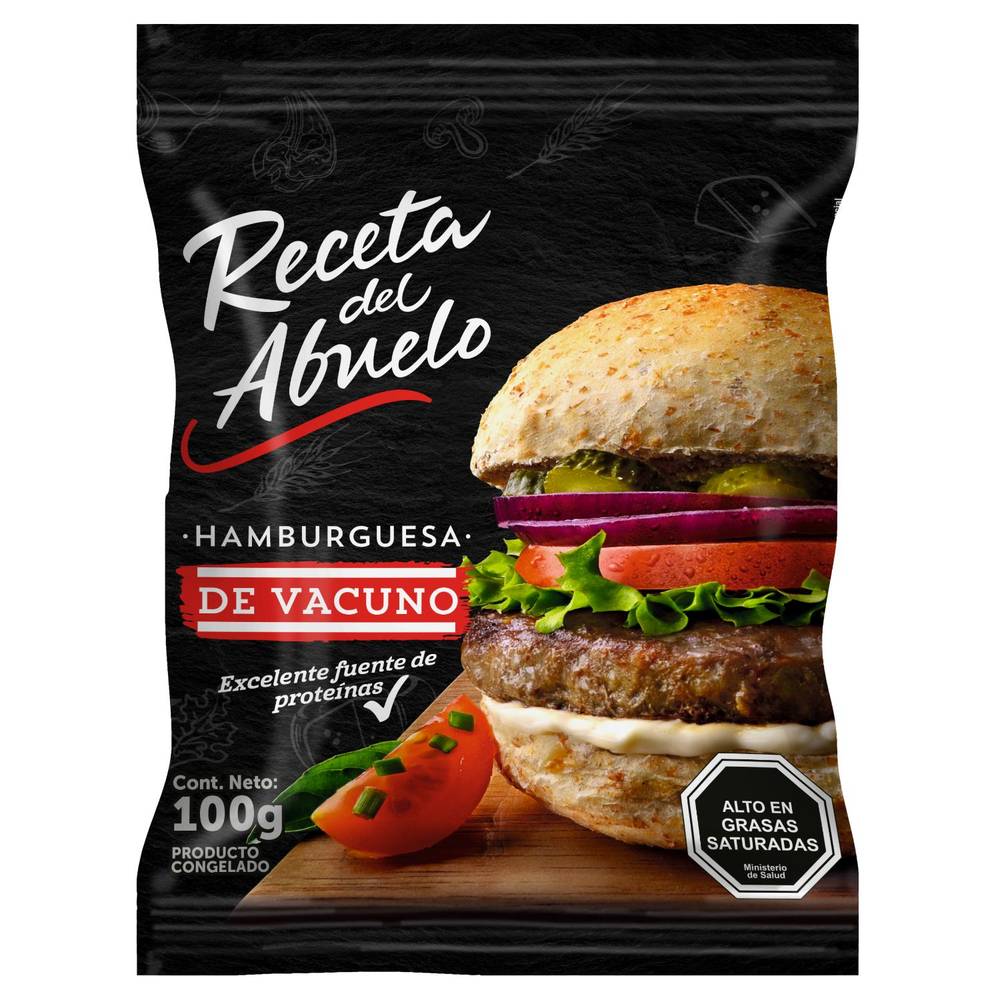 Receta del abuelo hamburguesa vacuno (bolsa 100 g)