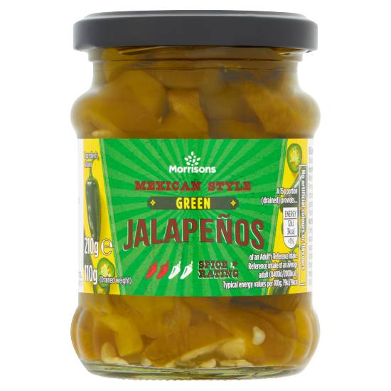 Morrisons Jalapenos, Mexican Style Sliced Green Sliced Jalapenos Vinegar. (210g)