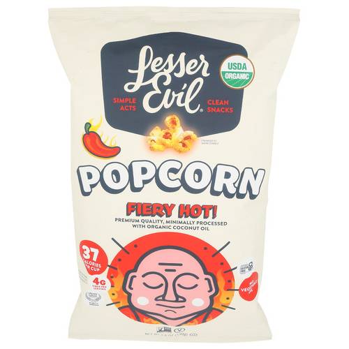 Lesser Evil Organic Fiery Hot Popcorn