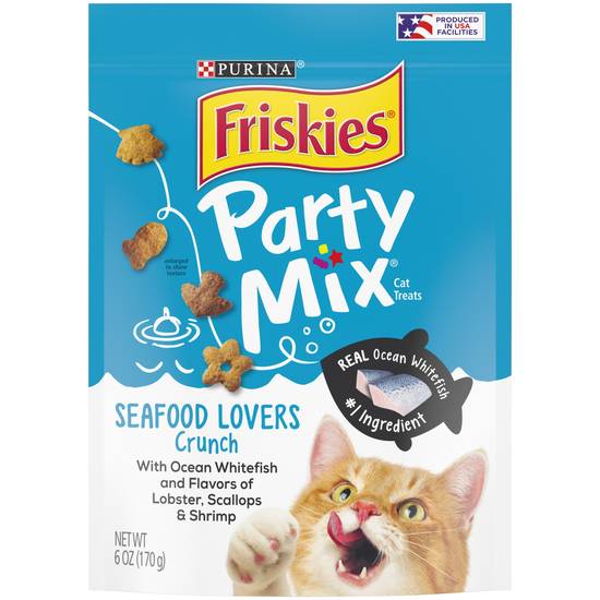 Friskies Purina Party Mix Seafood Lovers Crunch Cat Treats