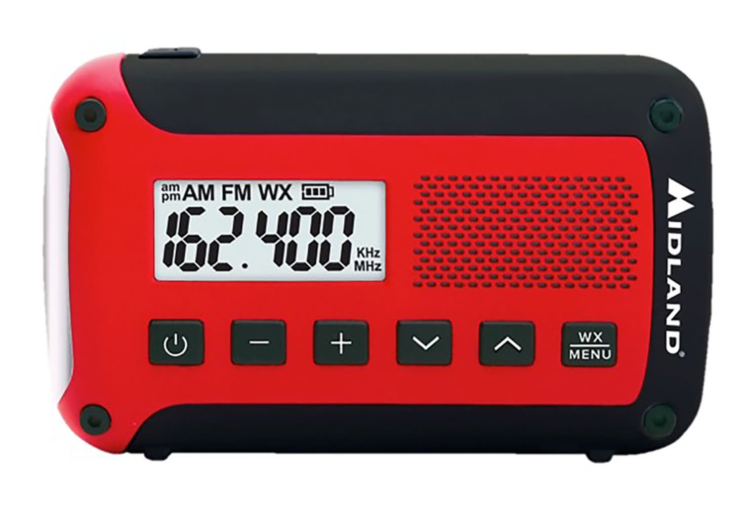 Midland Black/Red Emergency Weather Radio Digital Battery Operated
