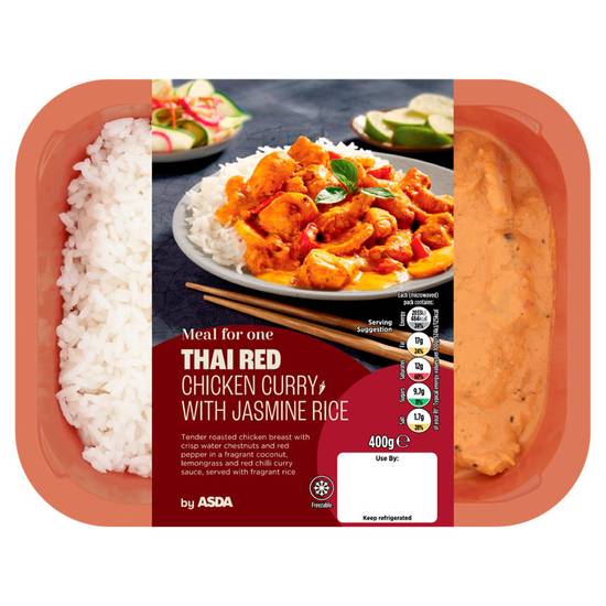 Asda Red Thai Chicken Curry with Jasmine Rice Meal for 1 400g