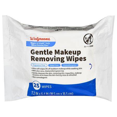 Walgreens Gentle Makeup Removing Wipes Fragrance Free - 25.0 ea