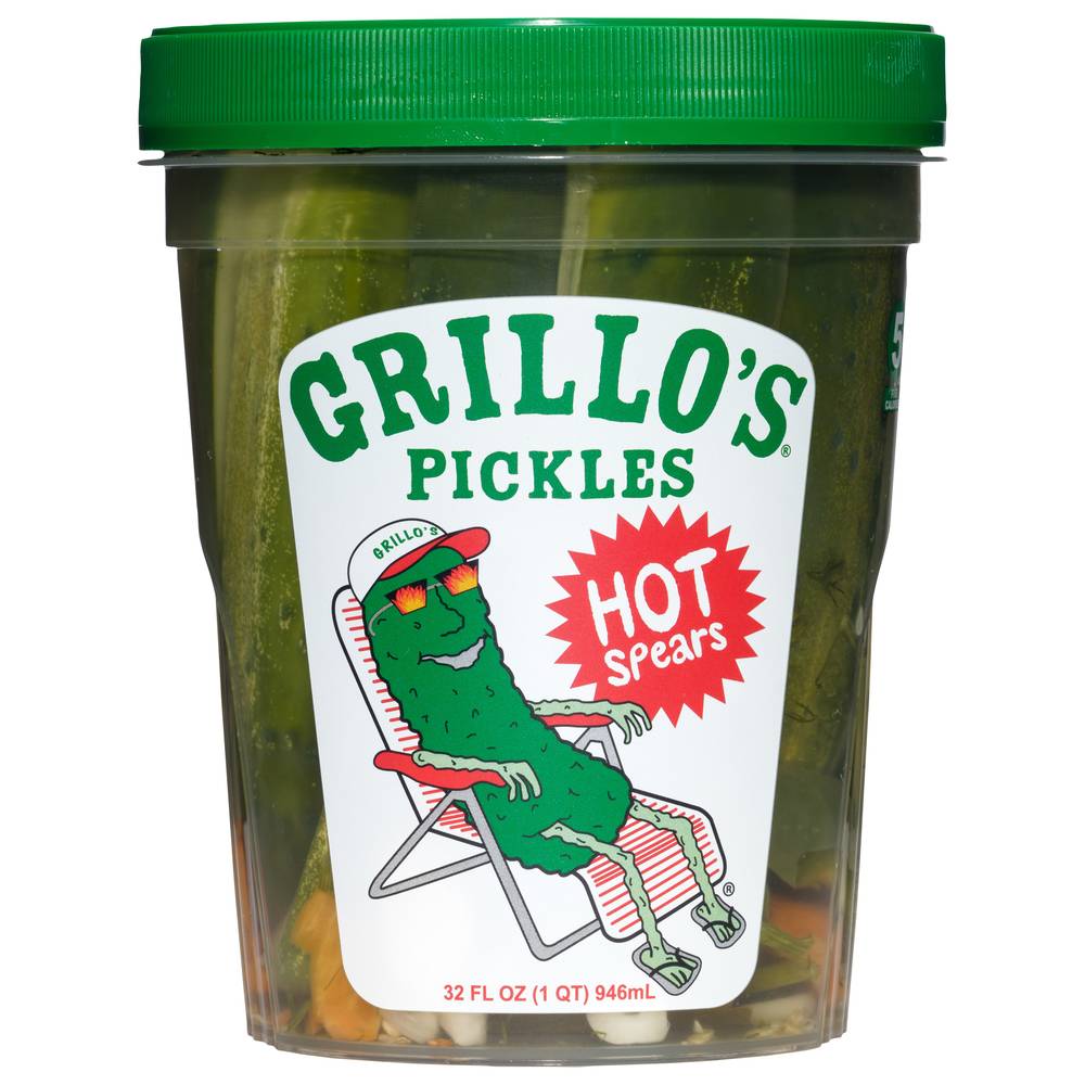 Grillo's Pickles Hot Classic Dill Pickle Spears