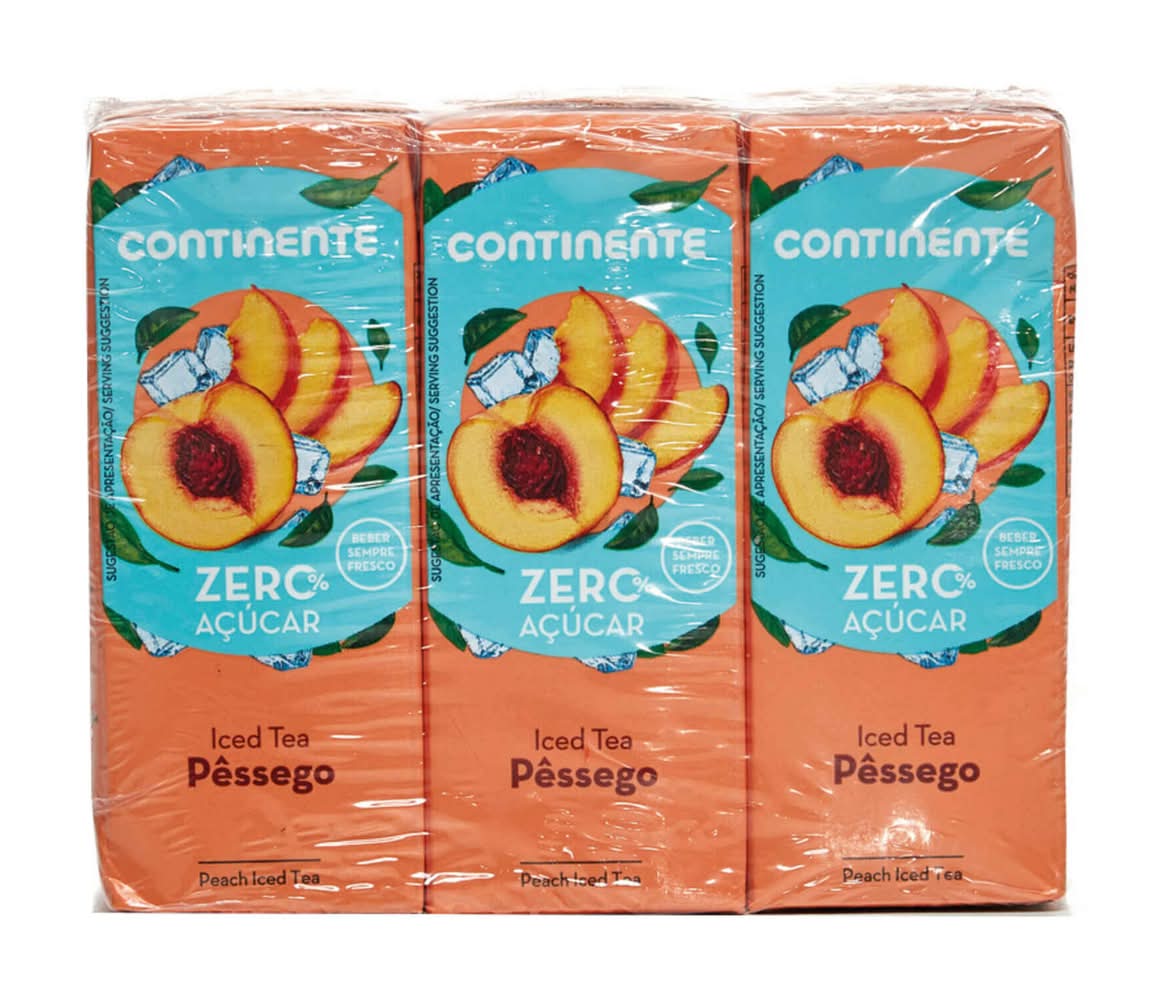 Ice Tea Pêssego sem Açúcar Continente (emb. 6 x 20 cl)