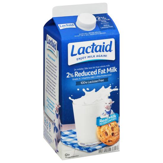 Lactaid Lactose Free 2% Reduced Fat Milk (0.5 gal)