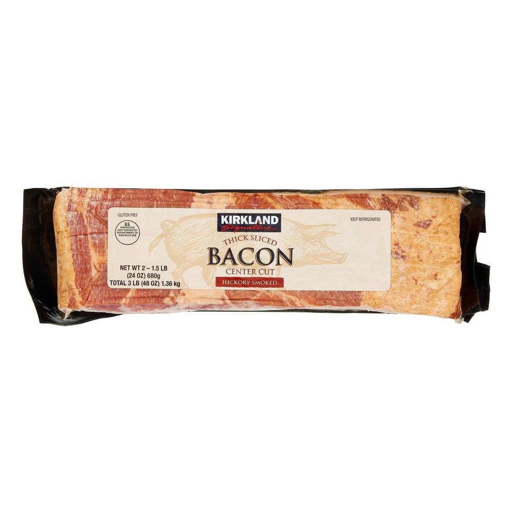 Kirkland Signature Thick Sliced Bacon, 1.5 lbs, 2-count