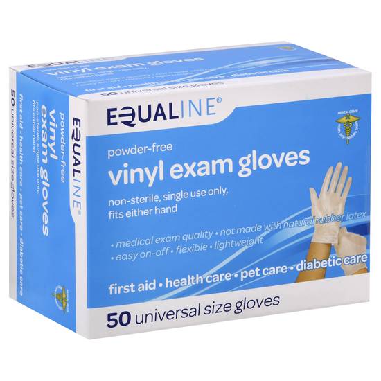 Equaline Power Free Vinyl Exam Gloves (50 ct)