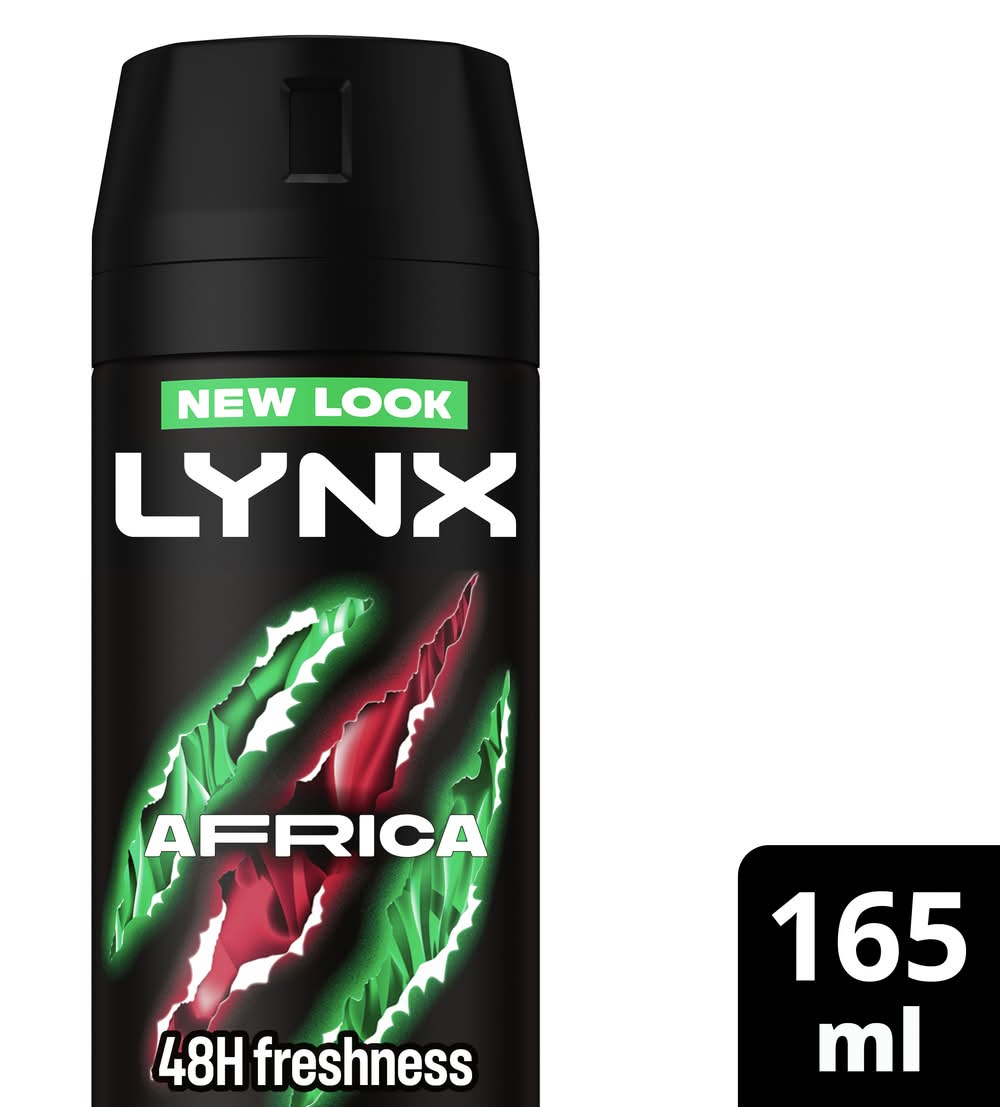 Lynx Africa Deodorant Body Spray, Squeezed Mandarin-Sandalwood (165mL)