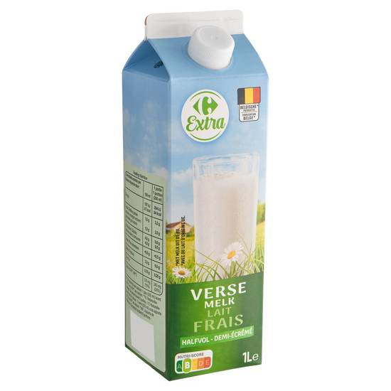 Carrefour Extra Lait Frais Demi-Écrémé 1 L