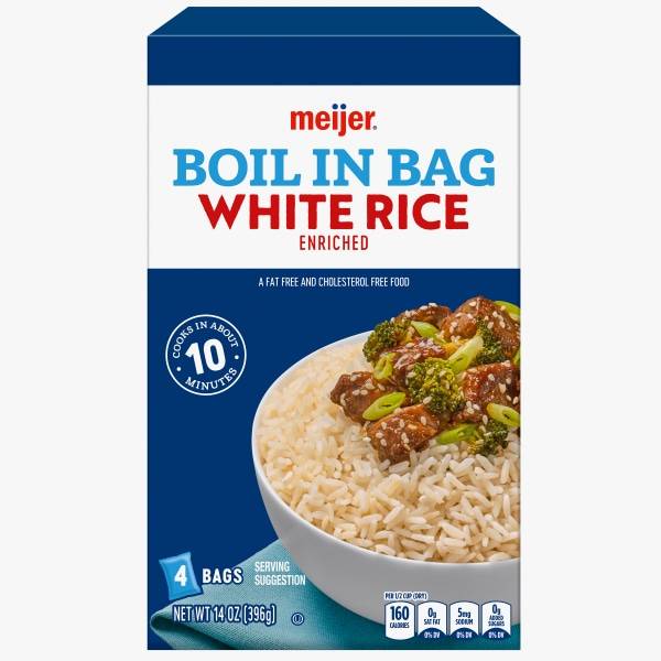 Meijer Instant Boil in Bag White Rice (14 oz)