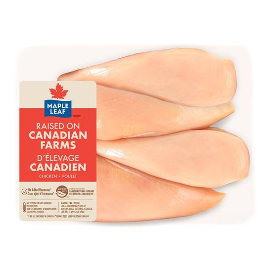 Maple Leaf Boneless Skinless Chicken Breasts (4 units (approx. 800 g))