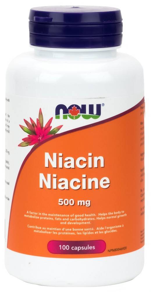 Now Niacin Capsules 500 mg (100 units)
