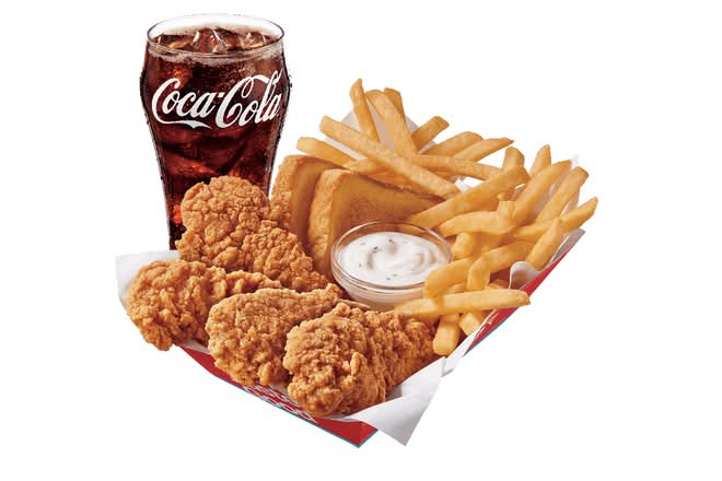 Chicken Strip Baskets w/Drink