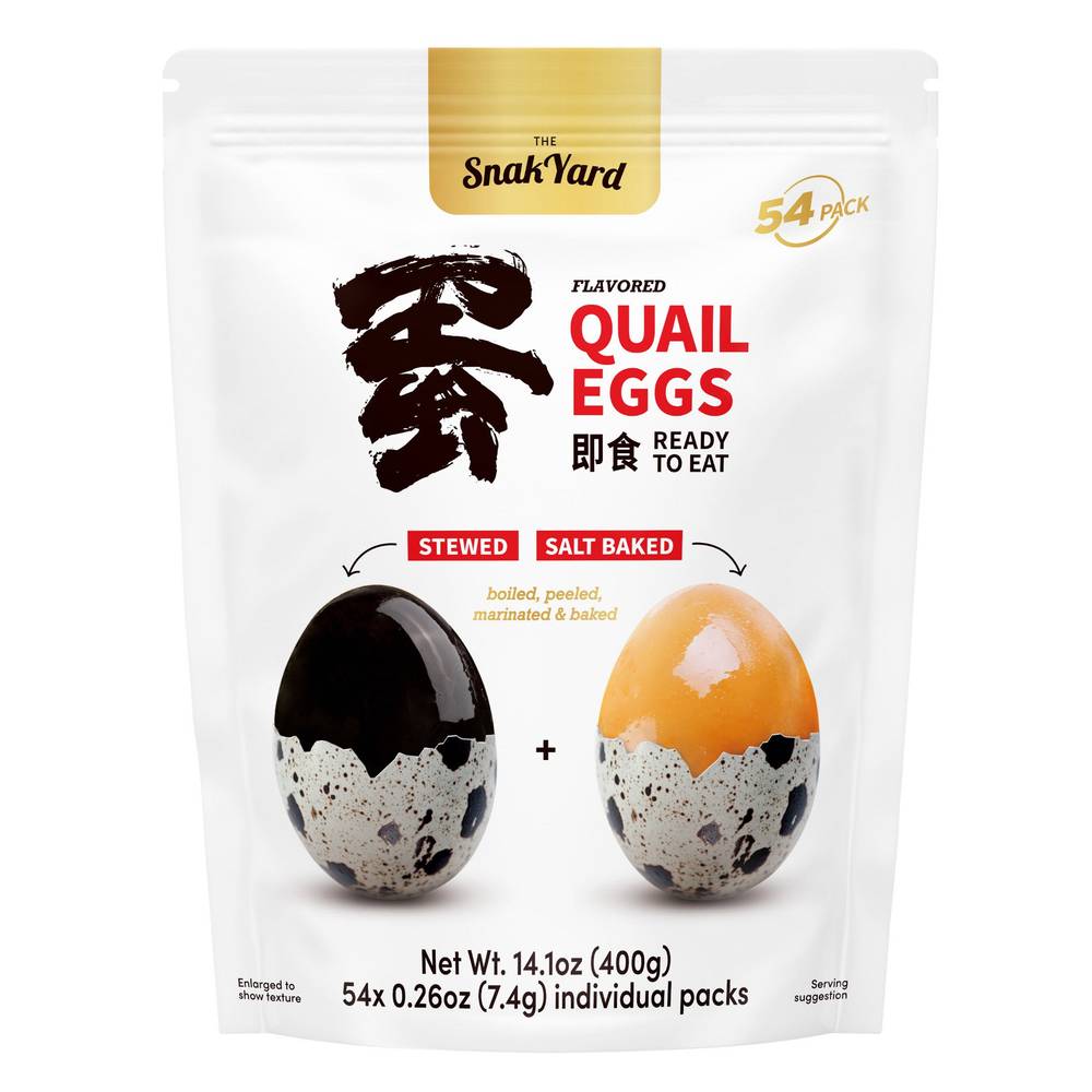 The Snack Yard Quail Eggs, Stewed -Salt Baked (14.1 oz, 54 ct)