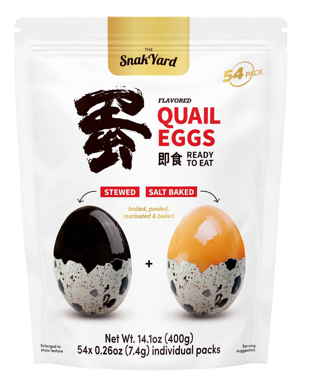 The Snack Yard Quail Eggs, Stewed -Salt Baked (14.1 oz, 54 ct)