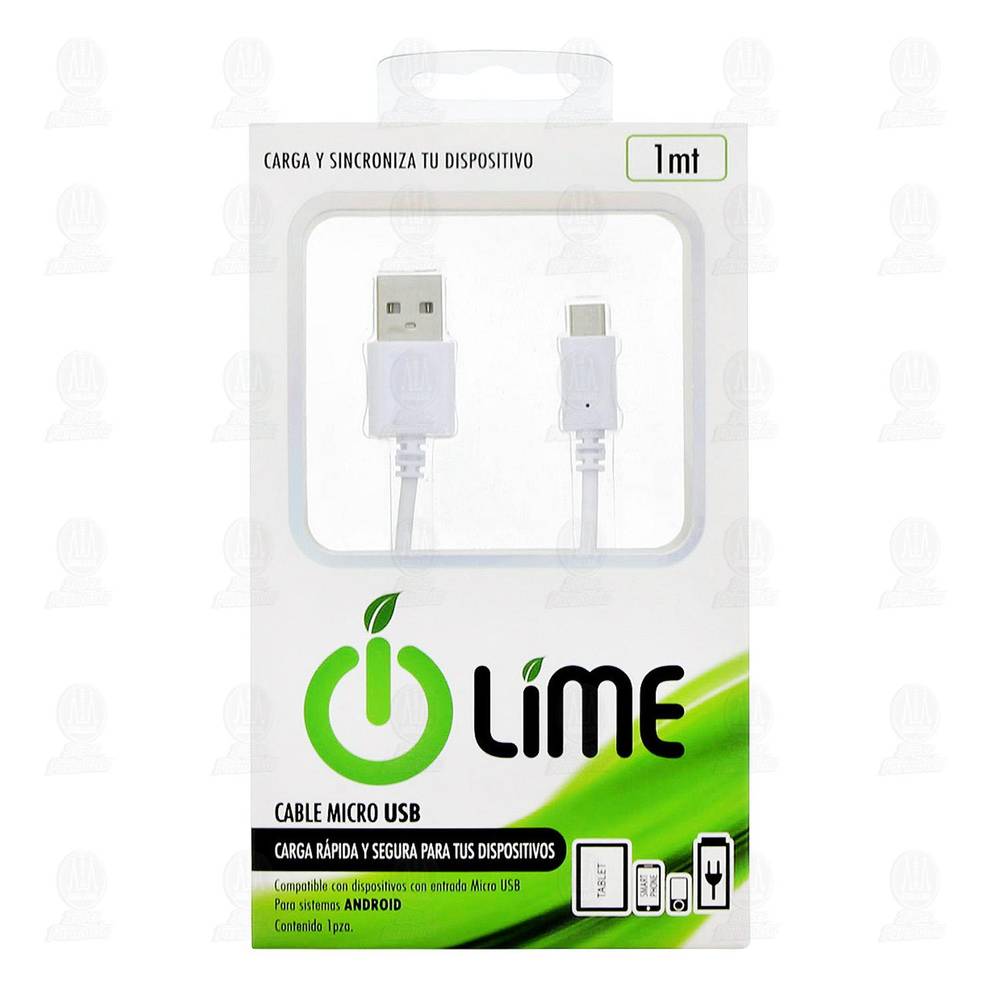 Lime · Cable micro usb-a a micro usb