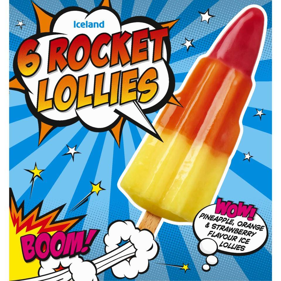Iceland Rocket Lollies (pineapple, orange and strawberry)