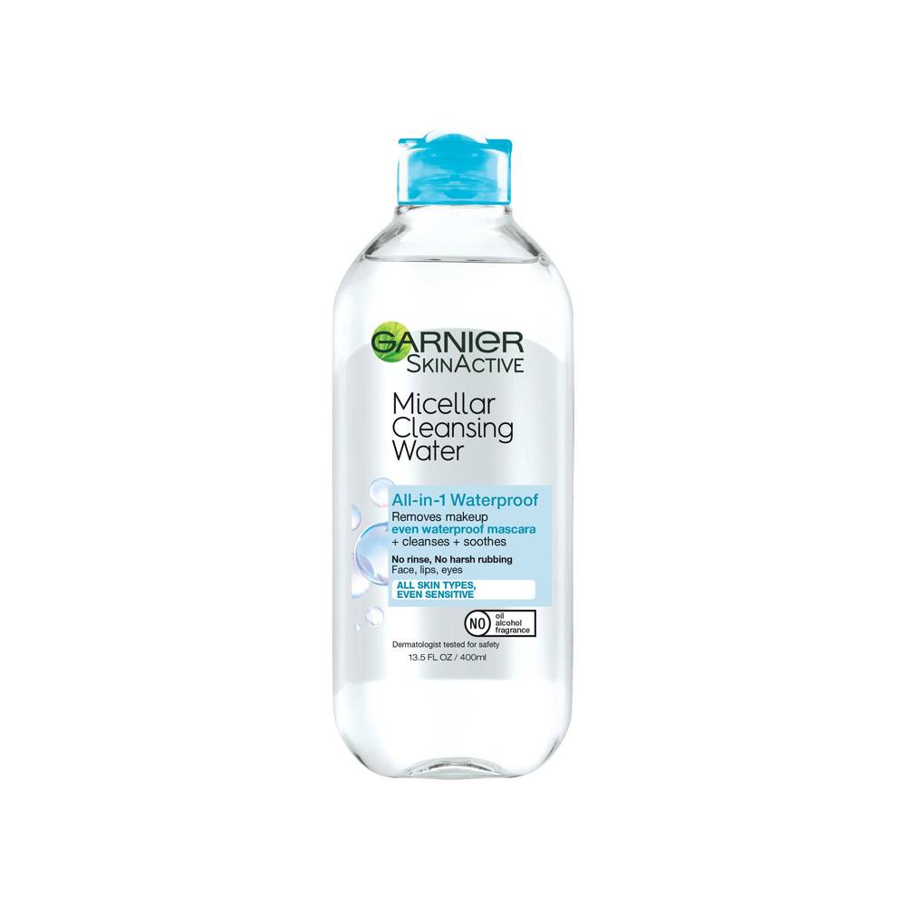 Garnier SkinActive Micellar Cleansing Water All in 1 Cleanser & Waterproof Makeup Remover, 13.15 OZ