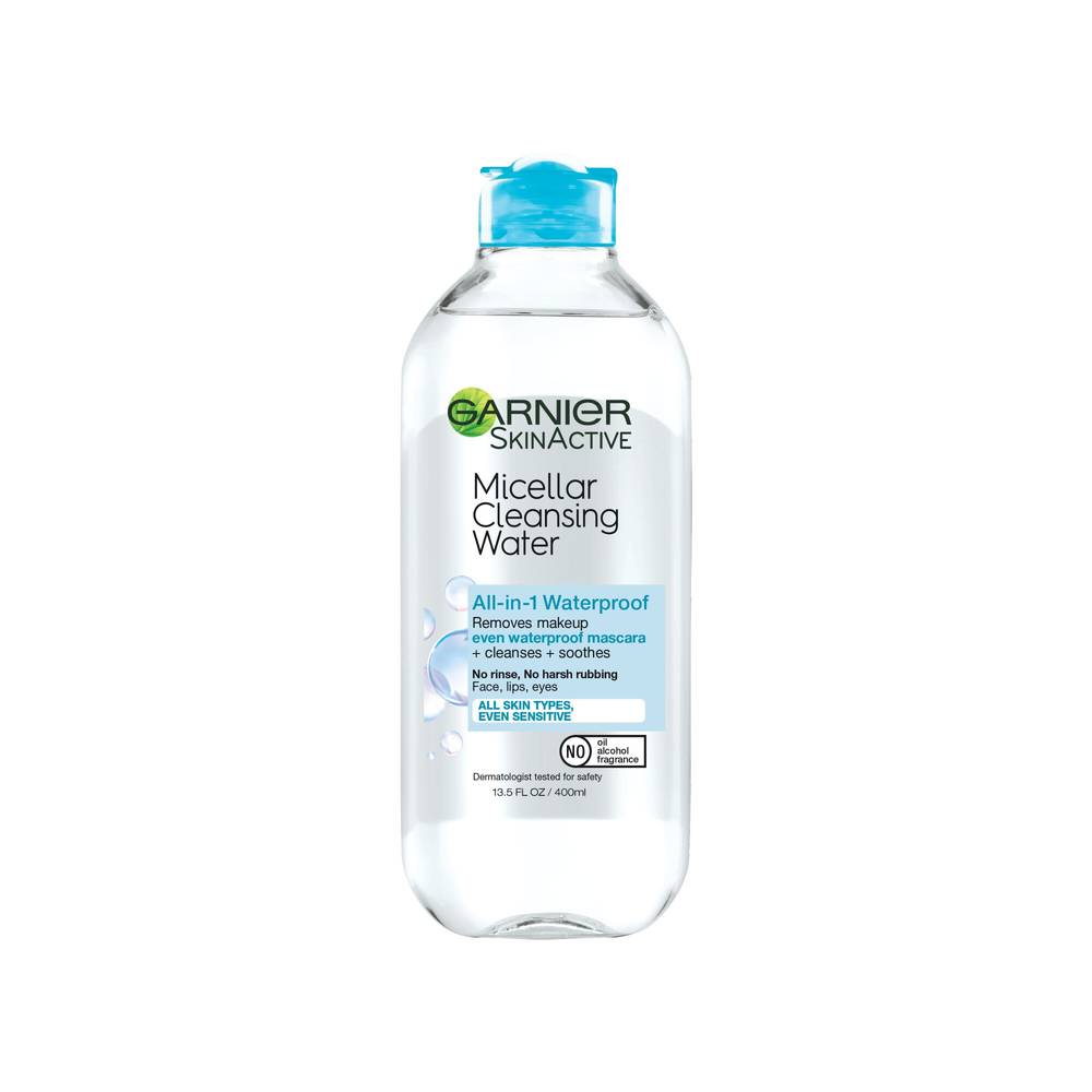 Garnier Skinactive Micellar Cleansing Water All In 1 Cleanser & Waterproof Makeup Remover, 13.15 Oz