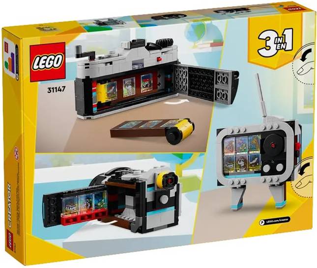 LEGO Creator 3-in-1 Retro Camera Toy For Kids, Multicolor