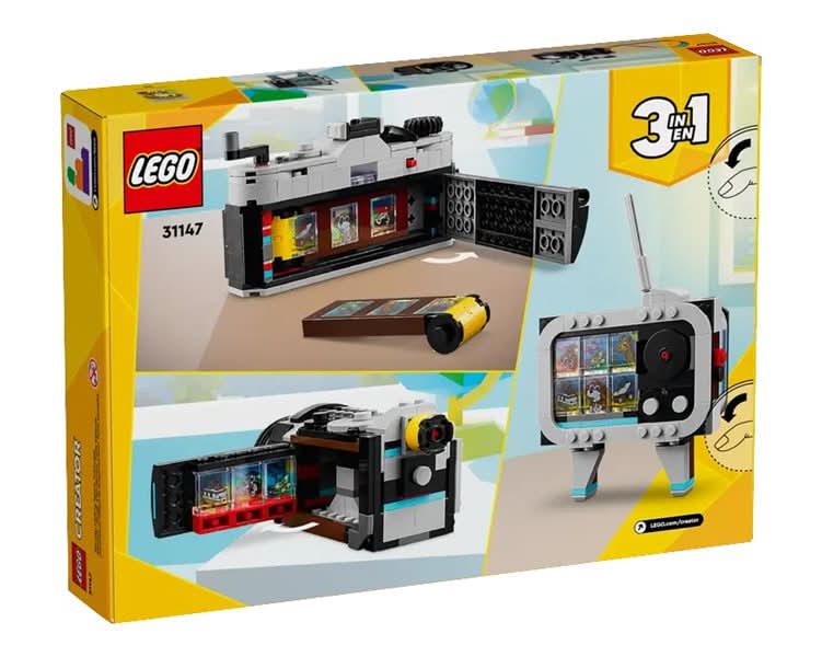 LEGO Creator 3-in-1 Retro Camera Toy For Kids, Multicolor (261 ct)