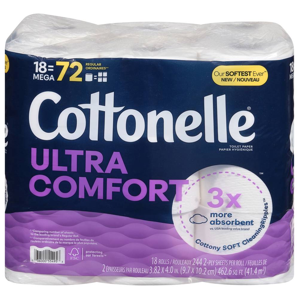 Cottonelle Ultra Comfort Toilet Paper Strong Toilet Tissue (18 ct)