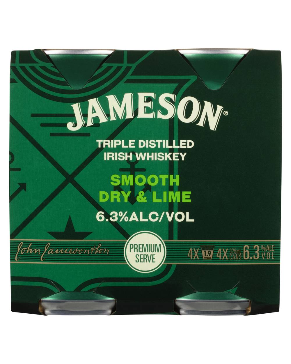 Jameson Smooth Dry Lime 4x375mL