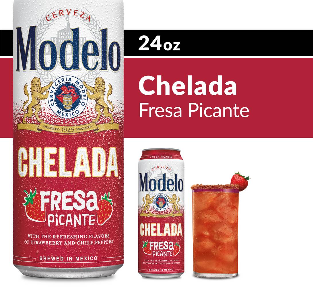 Modelo Chelada Fresa Picante Beer (24 fl oz)