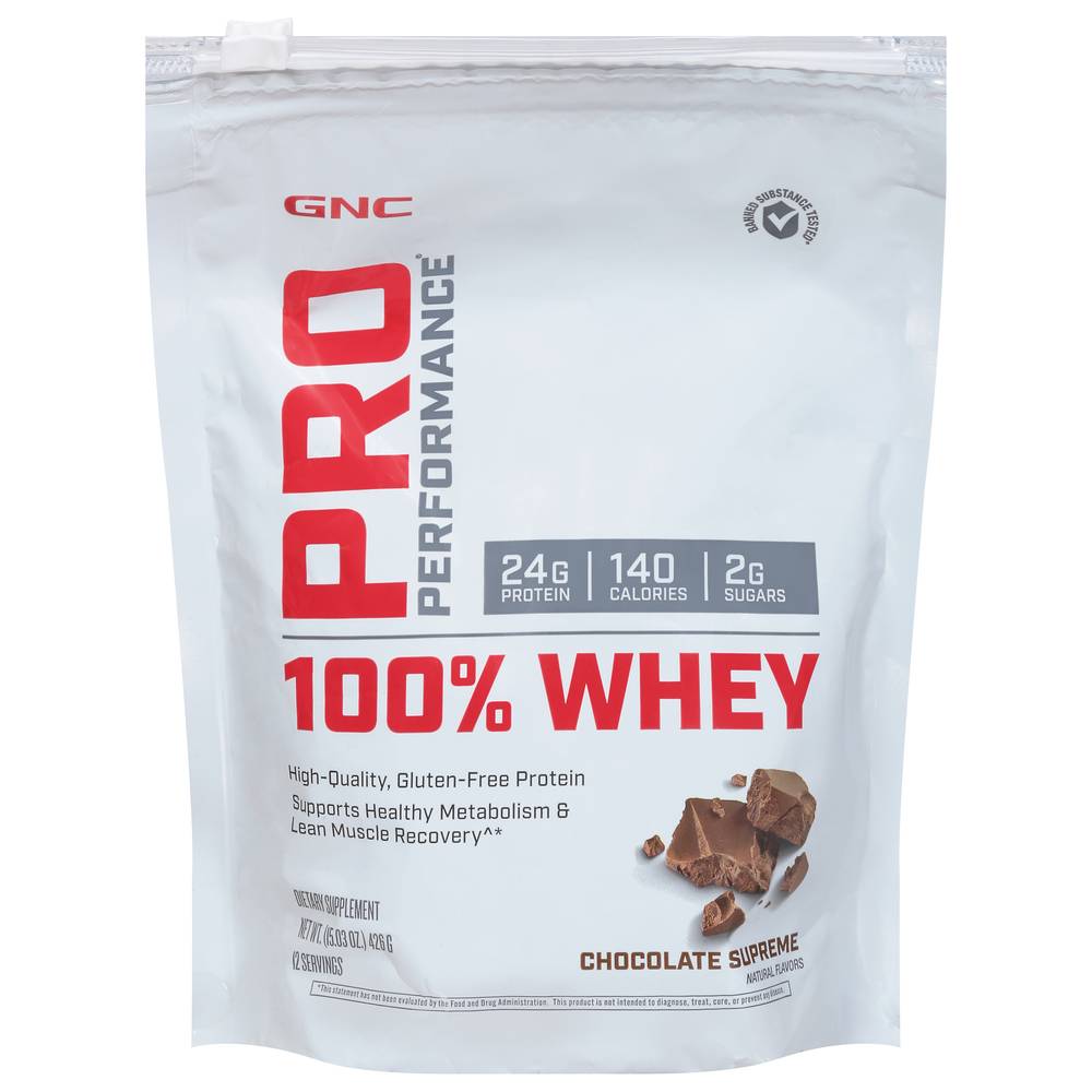 Gnc Pro Performance Chocolate Supreme Whey (15 oz)