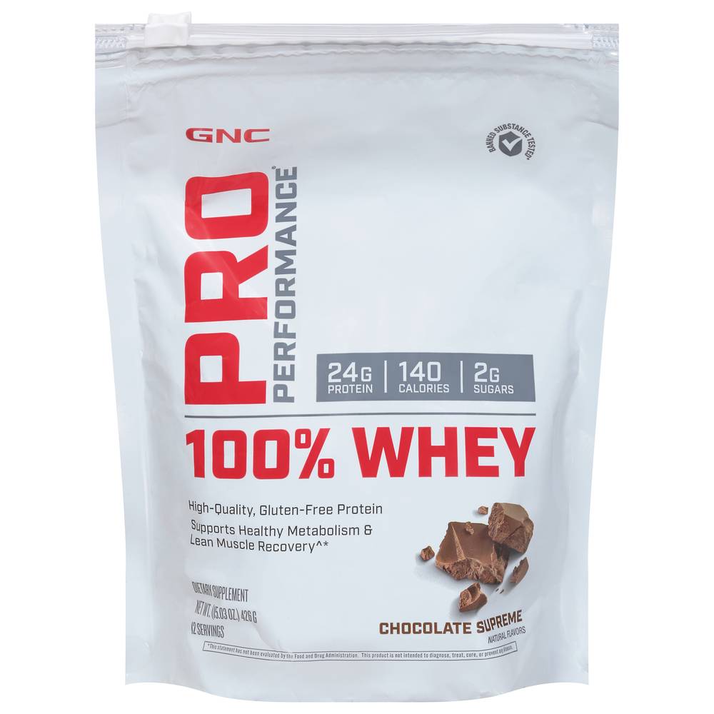 GNC Pro Performance Chocolate Supreme Whey (15.1 oz)
