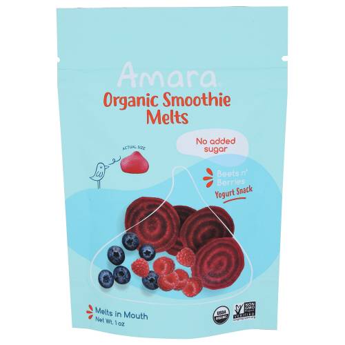 Amara Organic Baby Food Organic Beets N' Berries Smoothie Melts