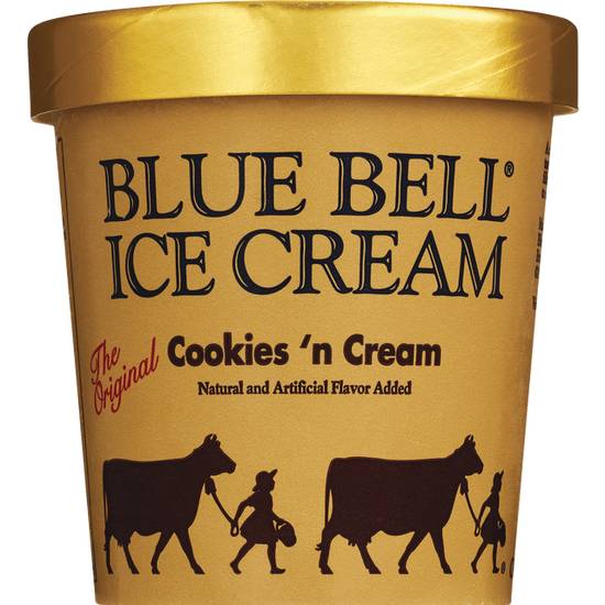 Blue Bell Gold Rim Ice Cream Mint Chocolate Chip (1 Pint)