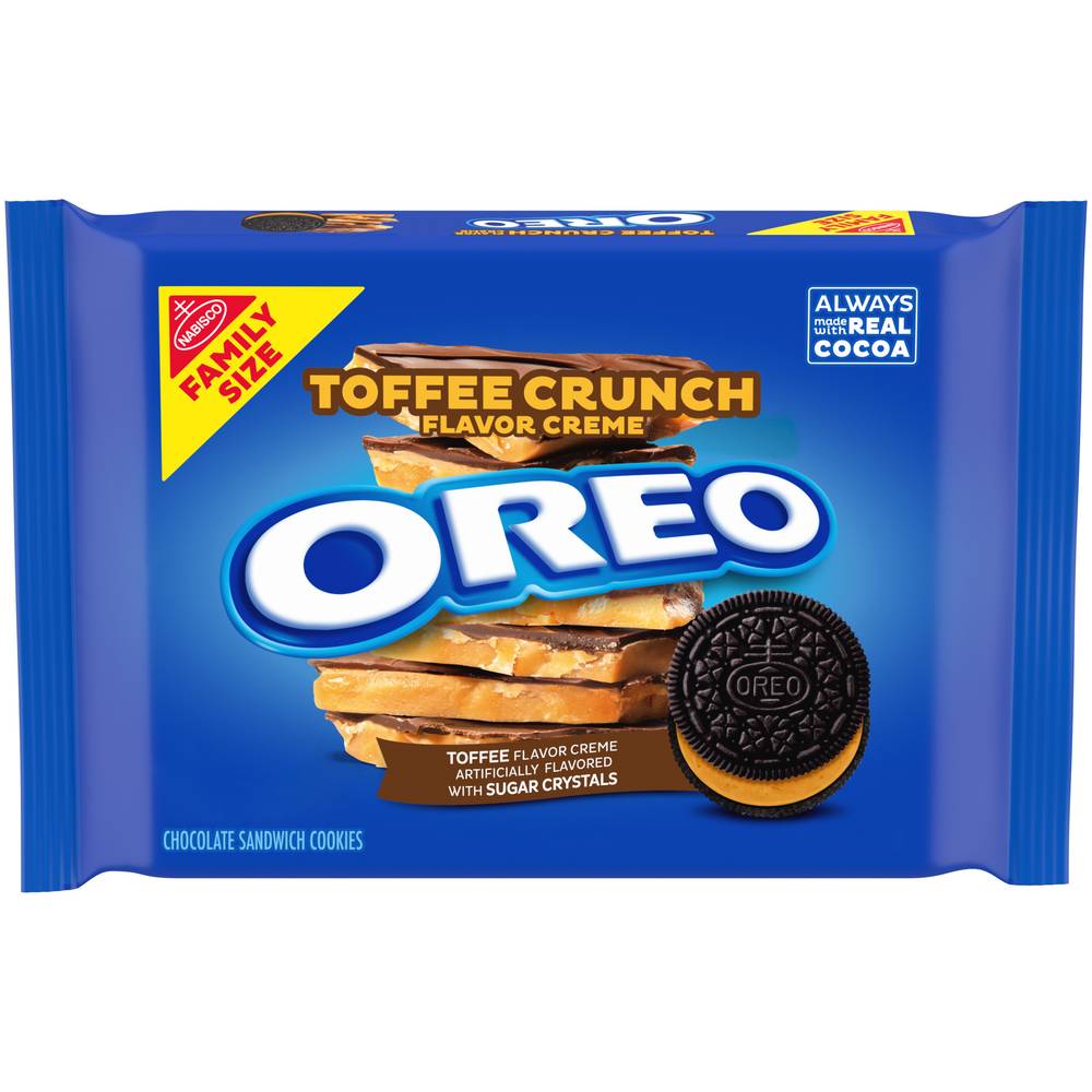 Oreo Family Size Toffee Crunch Flavored Creme Cookies (1 oz)