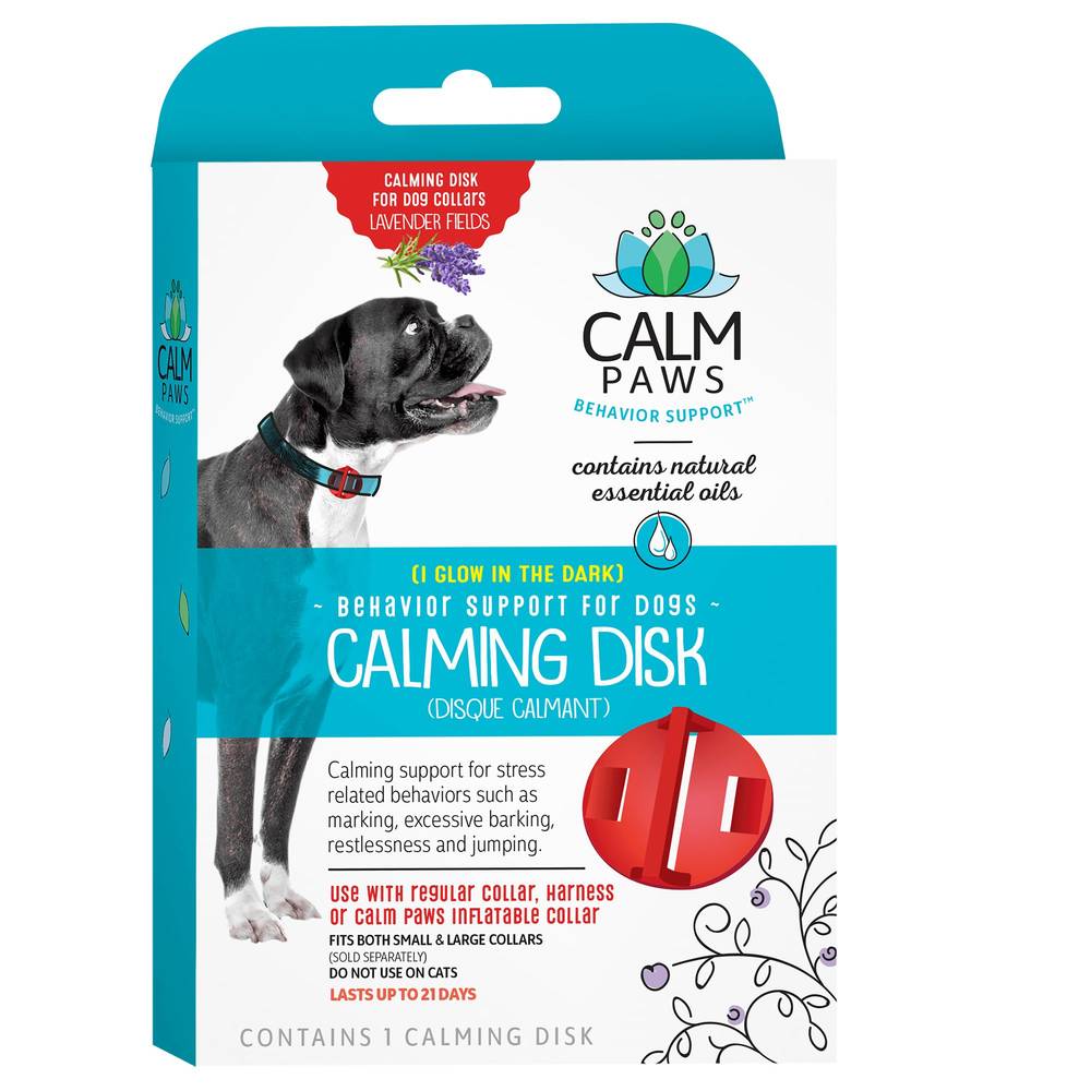 Calm Paws Behavior Support™ Calming Dog Disk - Glow-in-the-Dark (Size: 1 Count)