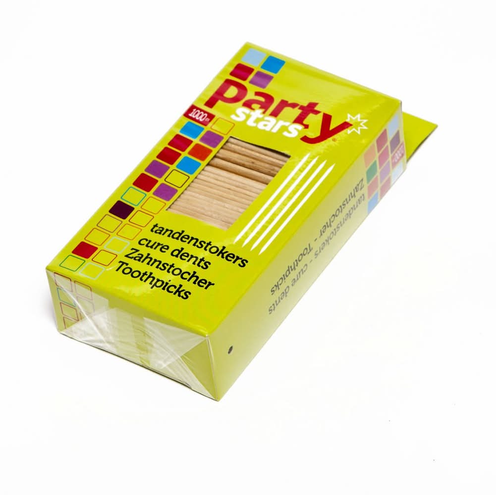 Party stars 1000 Cure-dents bois