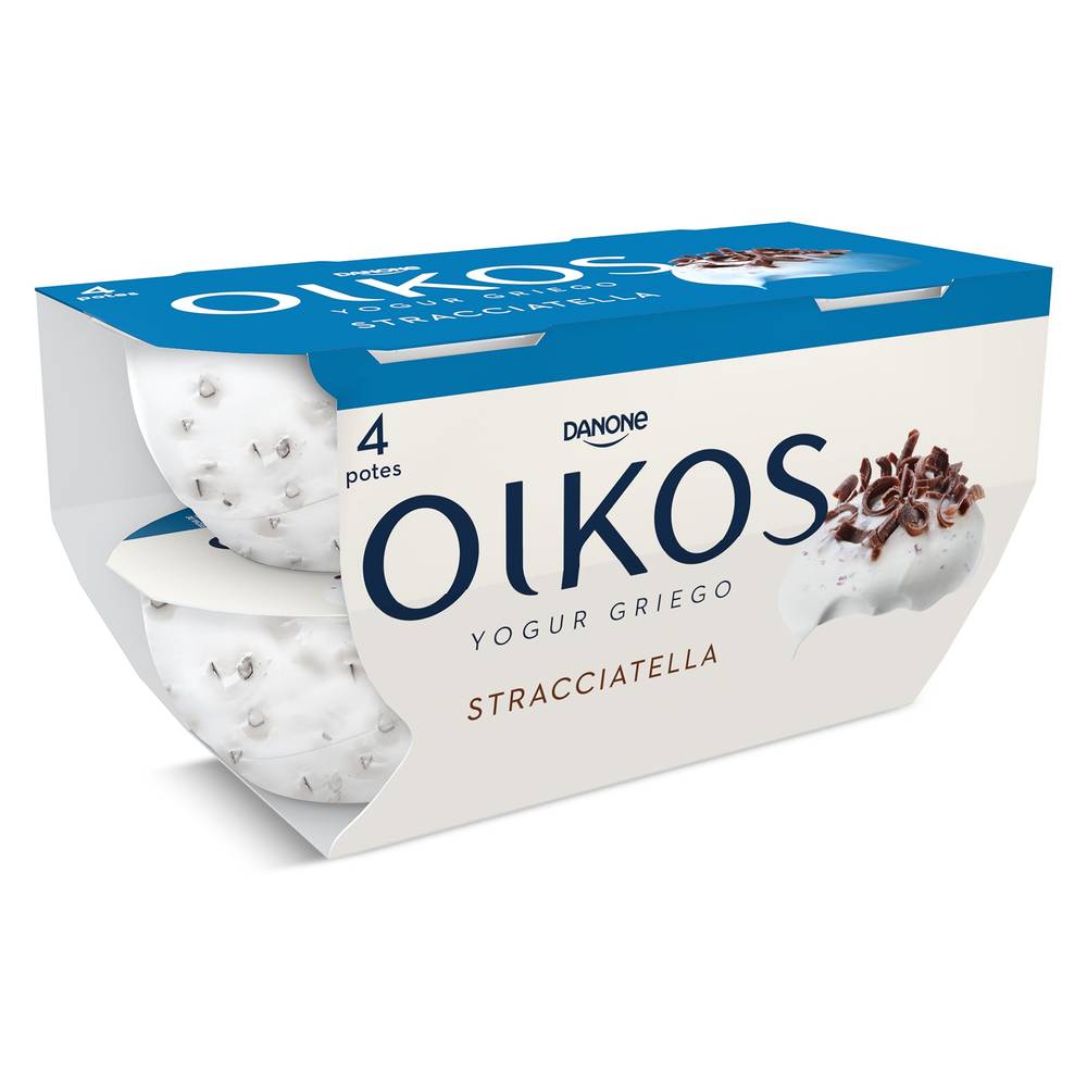 Yogur Griego Stracciatella Oikos Pack 4 X 110 G