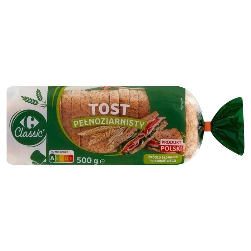 Carrefour Classic Tost pełnoziarnisty 500 g